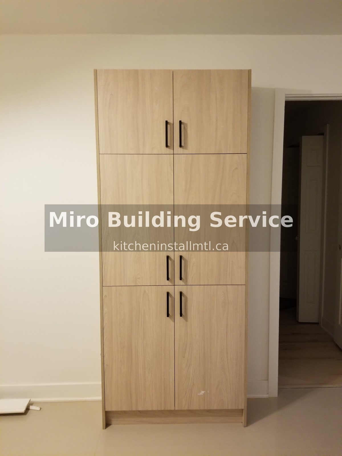 Custom ash full height pantry