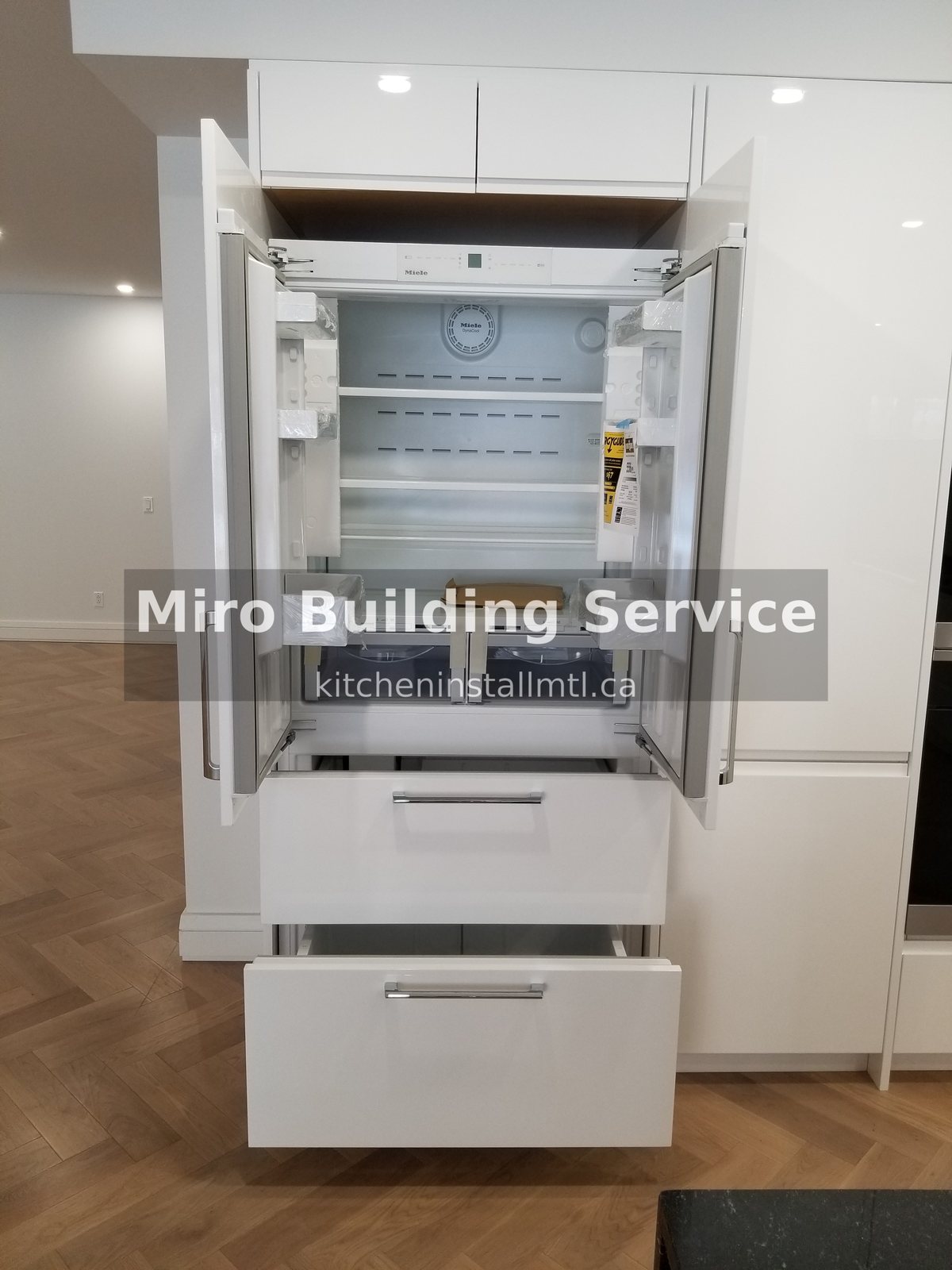 Custom Miele integrated fridge