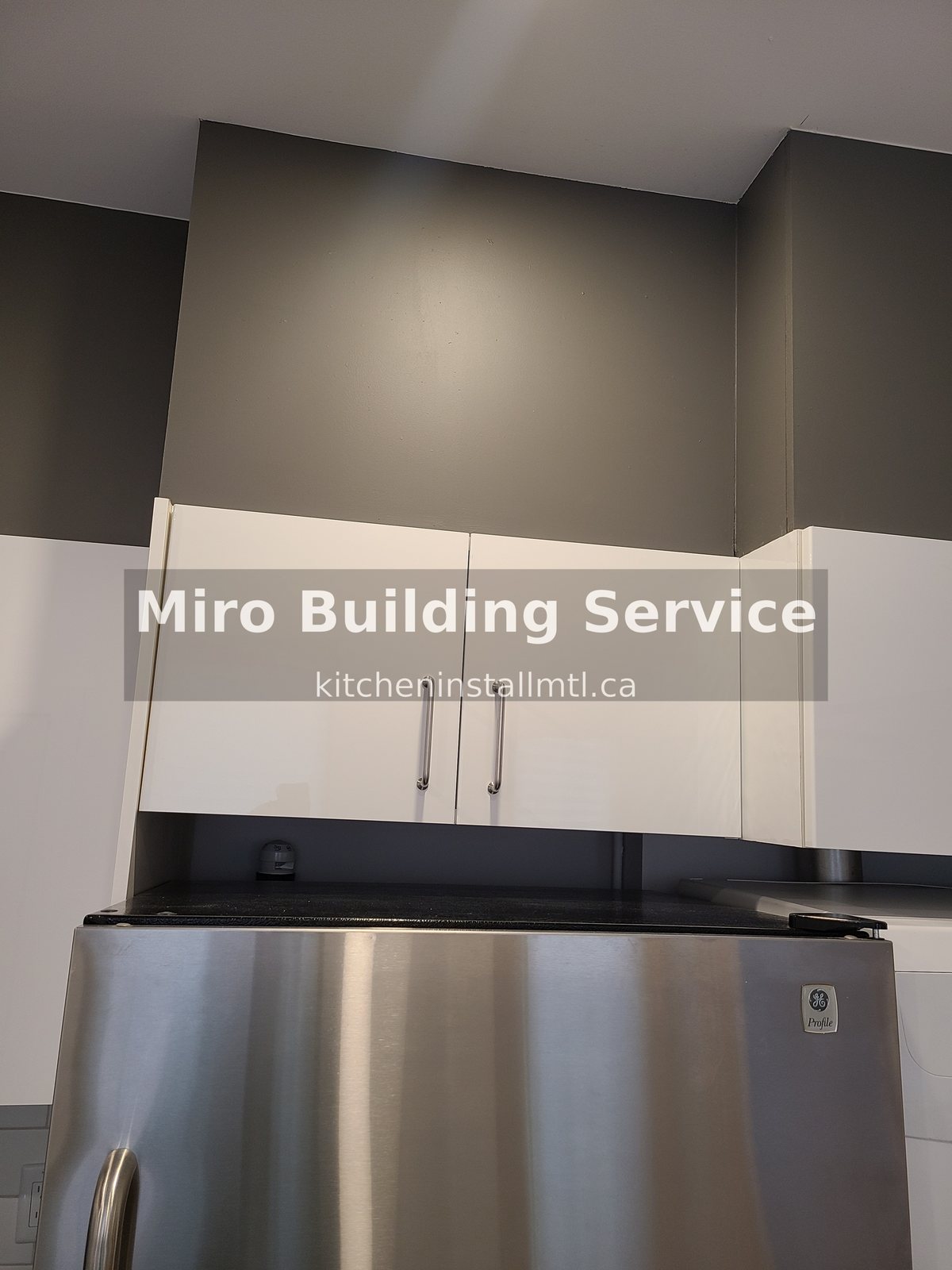 Plateau upper cabinet fridge surround